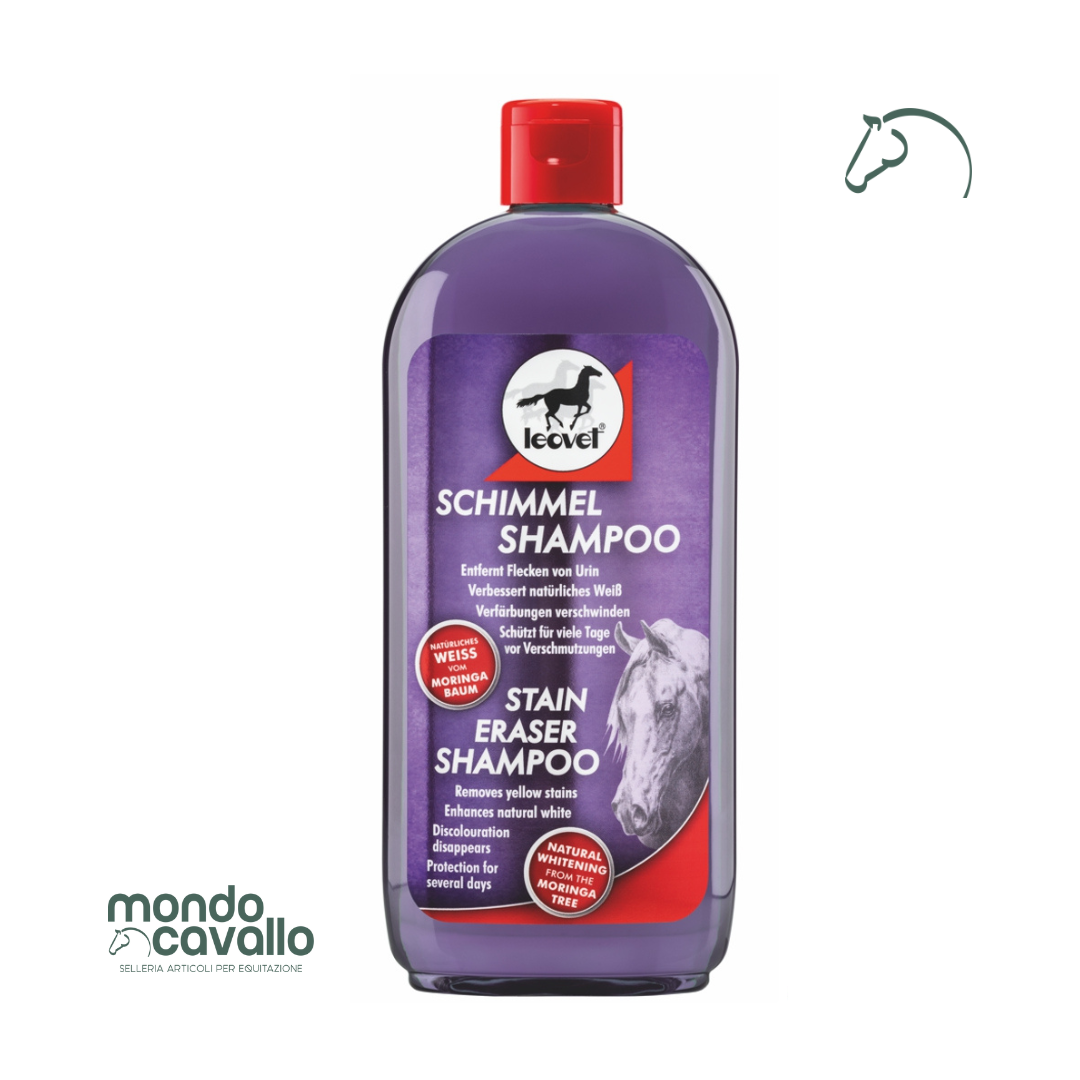 Shampoo per cavalli grigi marca Leovet