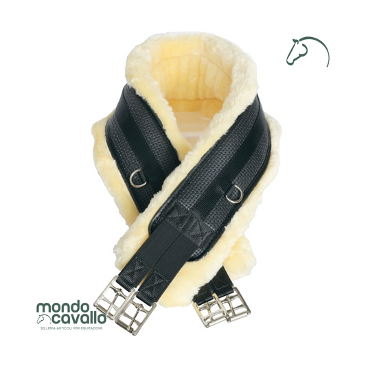 Sottopancia in neoprene con agnellino sintetico
