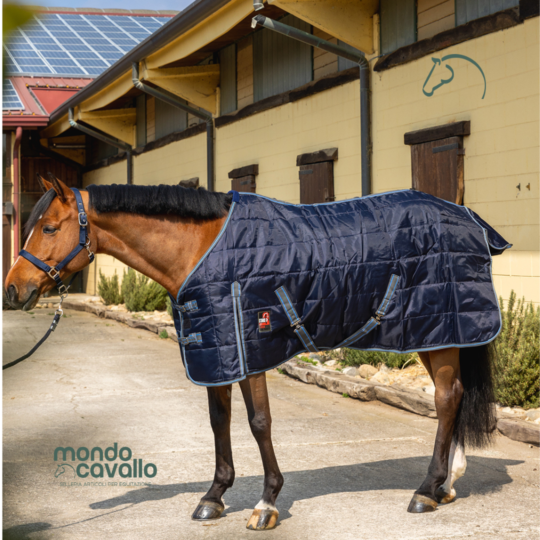 Coperta da box per cavalli colore blu peso 200r