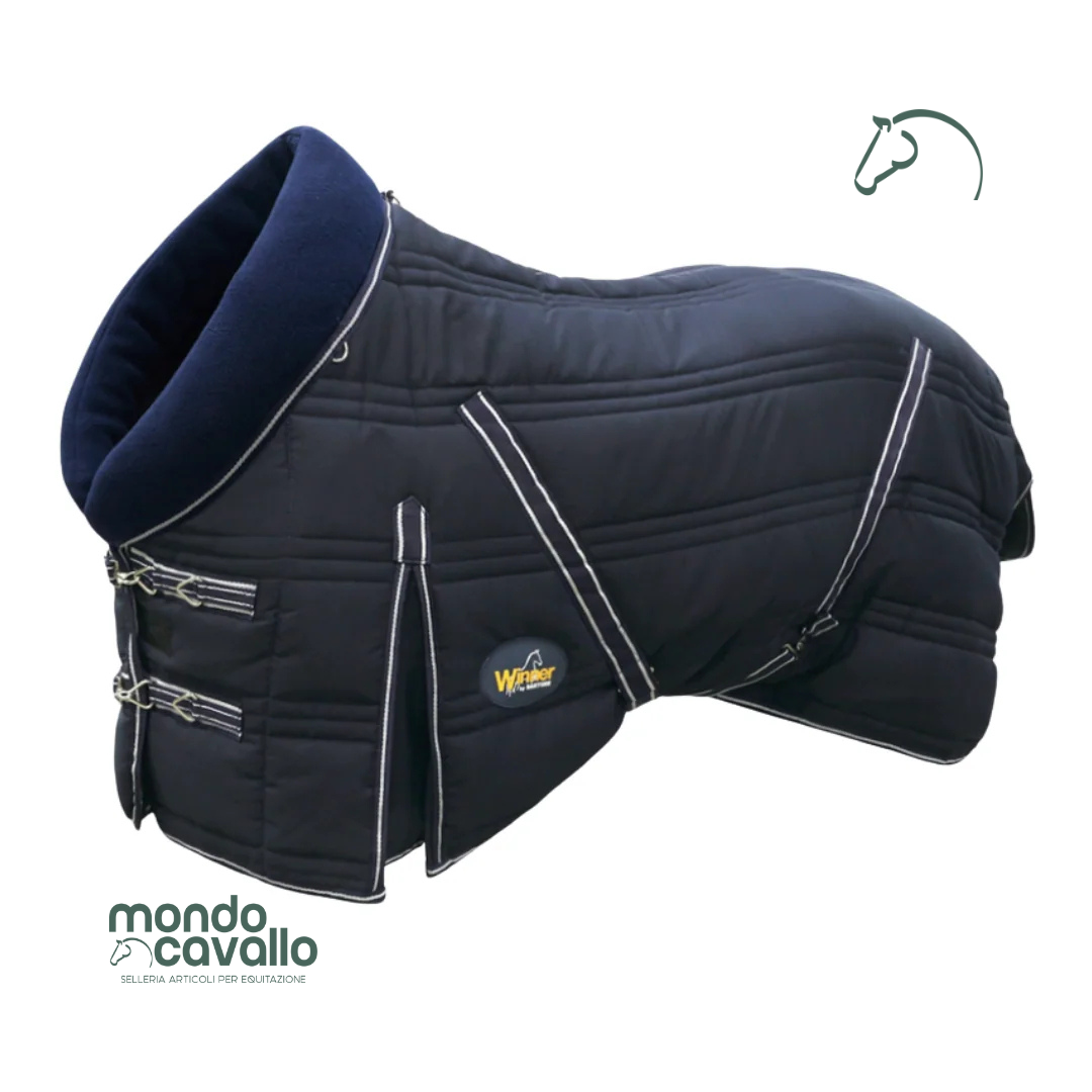 Coperta da cavallo peso 400gr con collo in pile da box