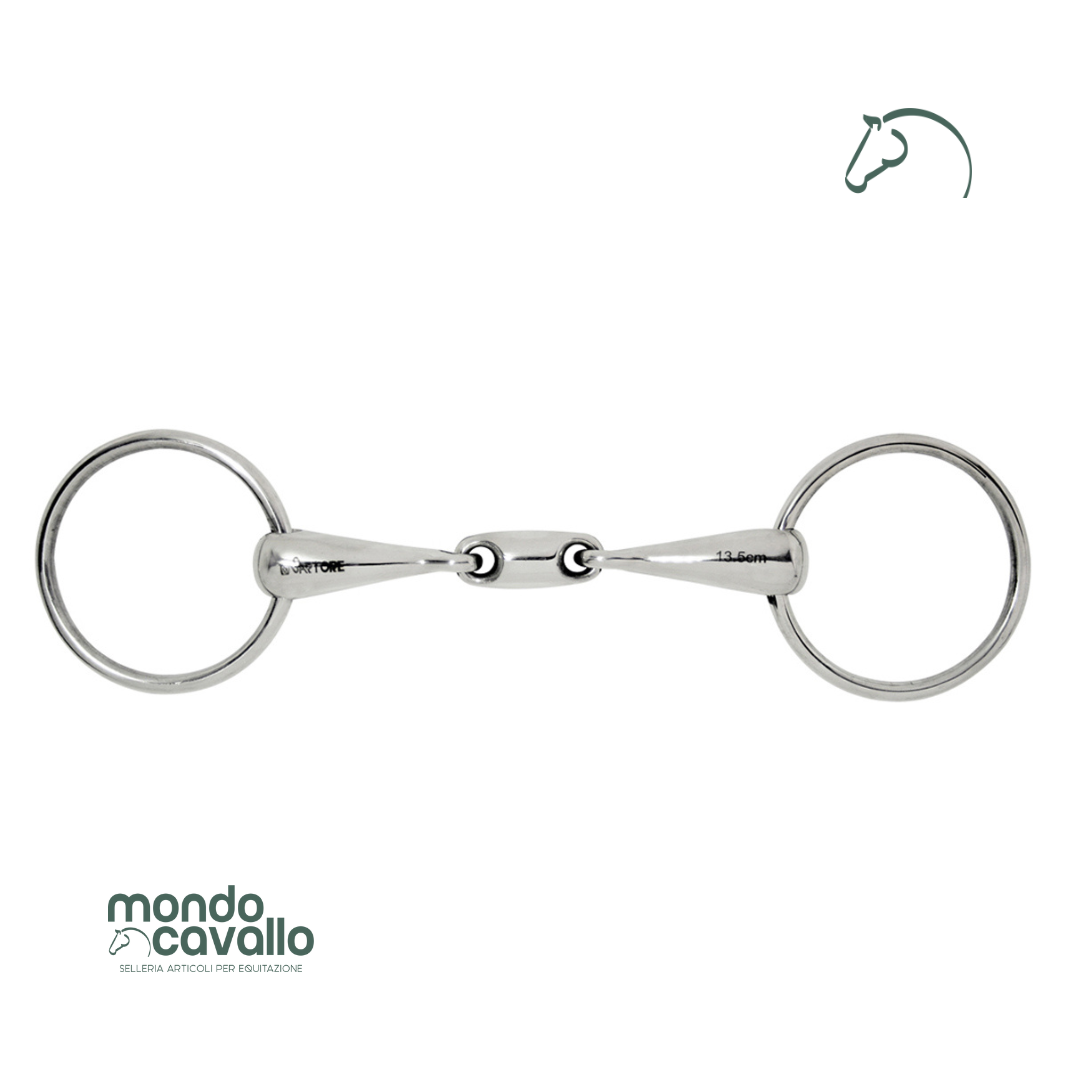 Filetto in acciaio inox mm19 con oliva centrale