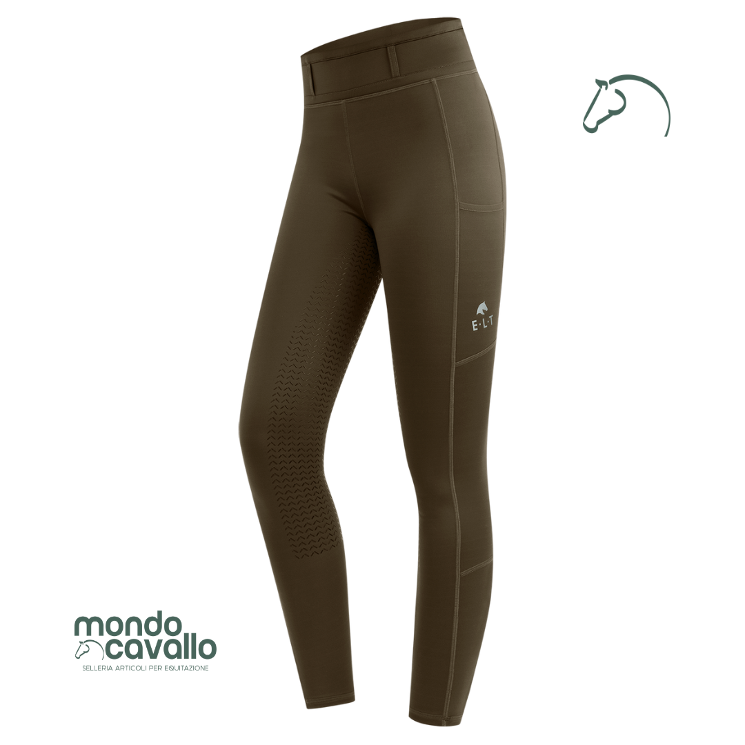 Leggings termici donna elt con grip in silicone