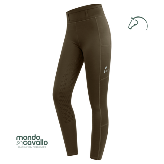 Leggings termici donna elt con grip in silicone