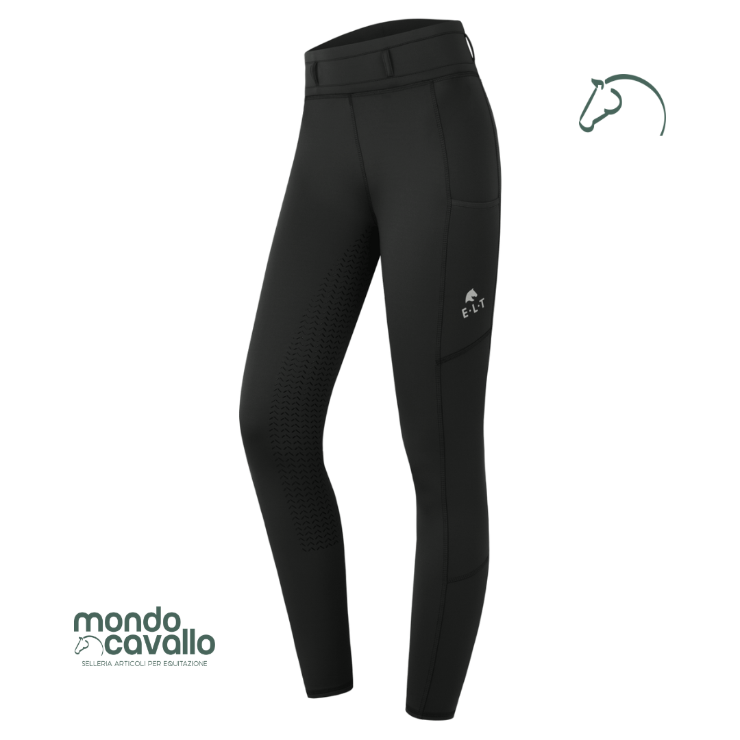 Leggings termici donna elt con grip in silicone