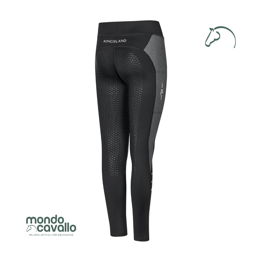 Leggings termici valli marca kingsland colore nero e grigio