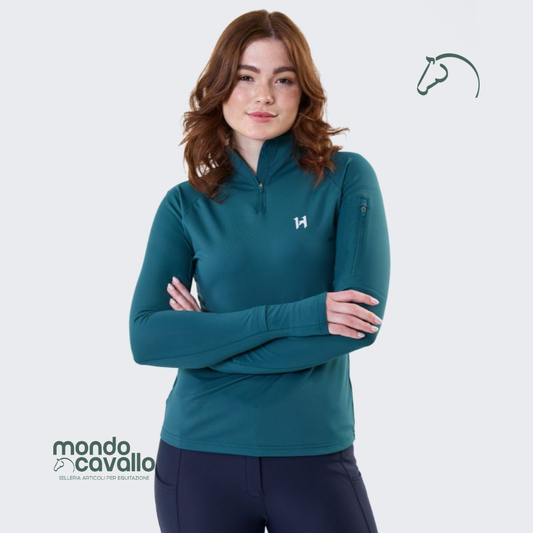 Maglia termica horseware con zip 1/4