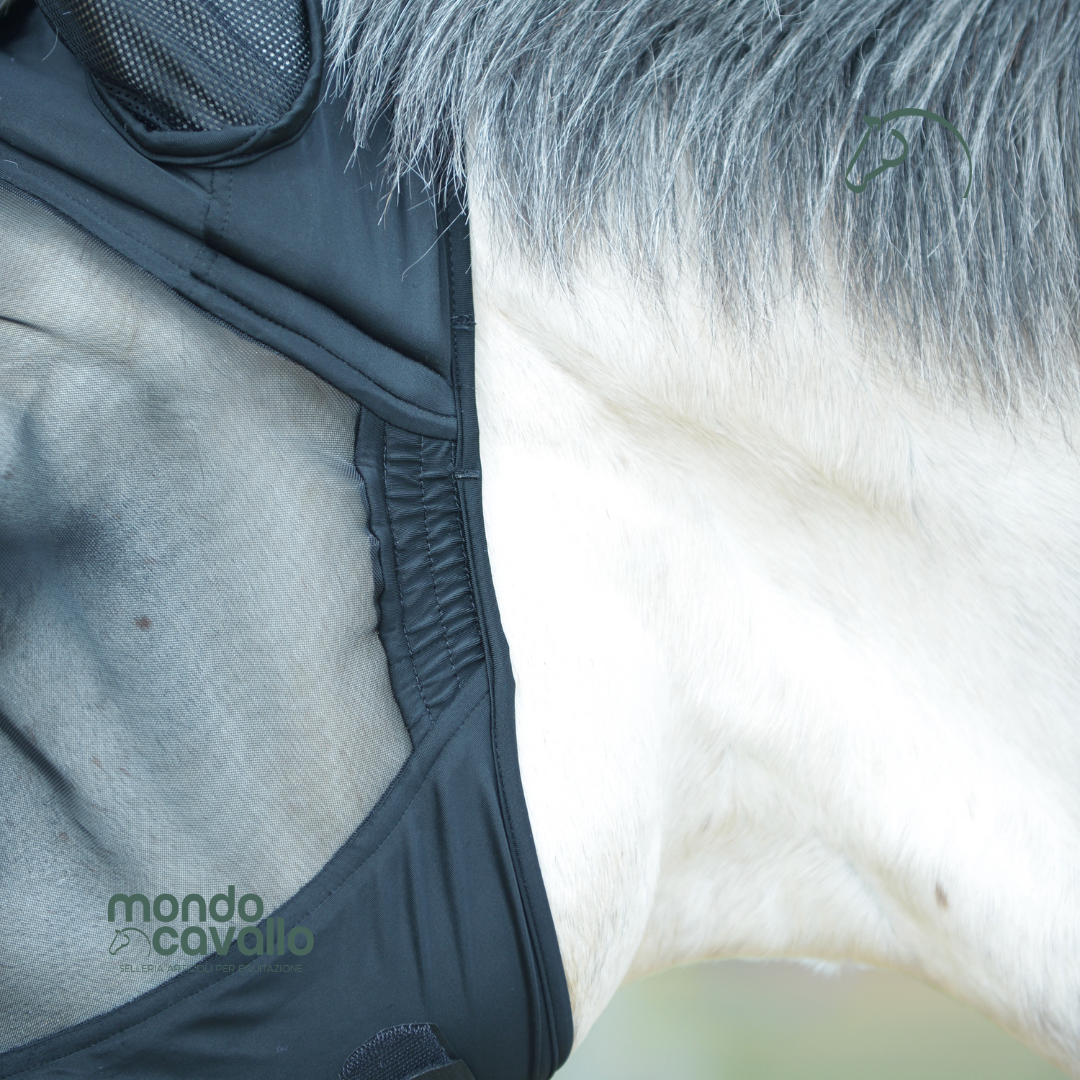 Maschera antimosche busse con rete e lycra