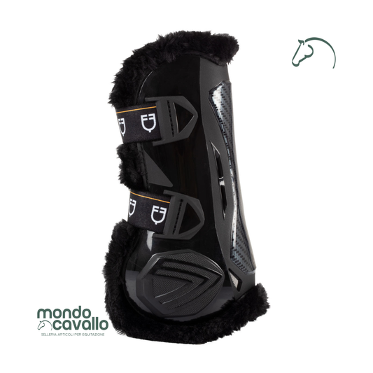 Paratendini con montone sintetico nero marca equestro