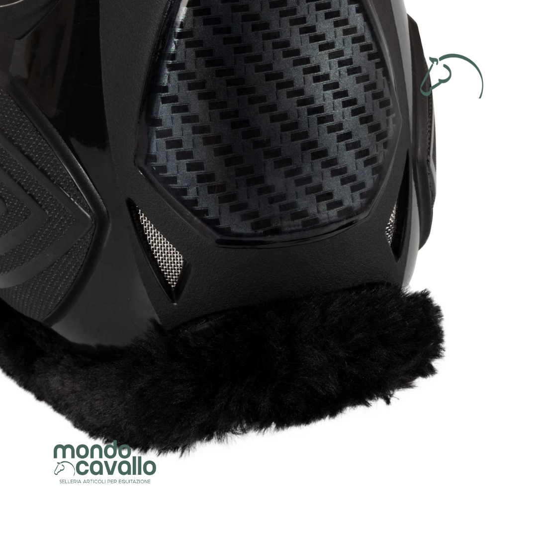 Paratendini con montone sintetico nero marca equestro