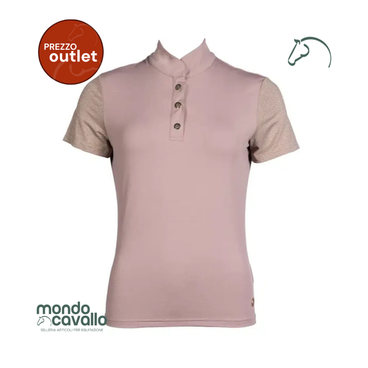 Polo tecnica lavander bay di HKM in tessuto tecnico angolo outlet