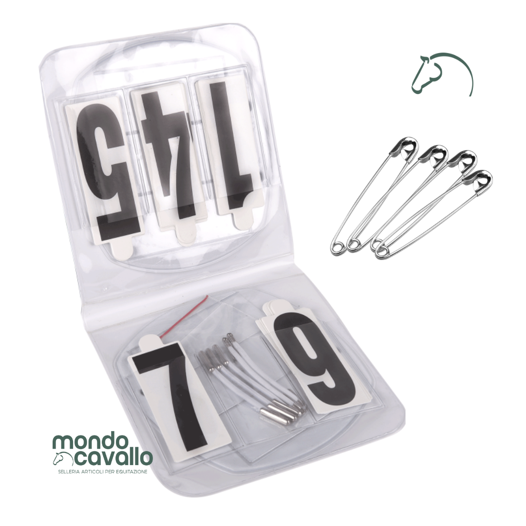 Porta numero da gara set da 3 pezzi