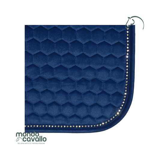 Sottosella winner in velluto con bordo in cristalli
