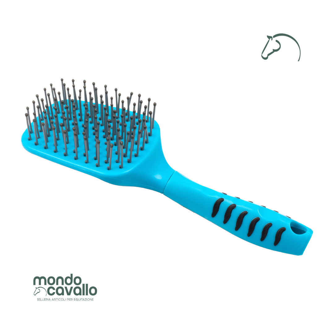 Spazzola per coda e criniera con manico ergonomico