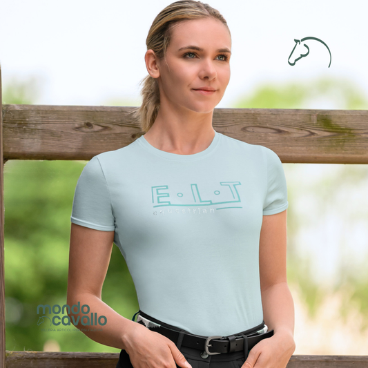 T-shirt nuova collezione ELT in cotone colore verde menta e blu