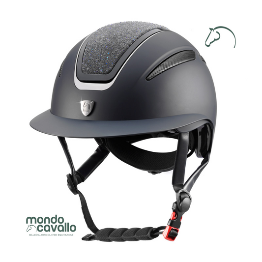 Casco marca Tattini modello Cassiopa con glitter 