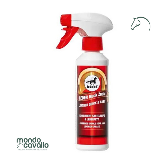 Sapone in spray per la pulizia dei finimenti in cuoio
