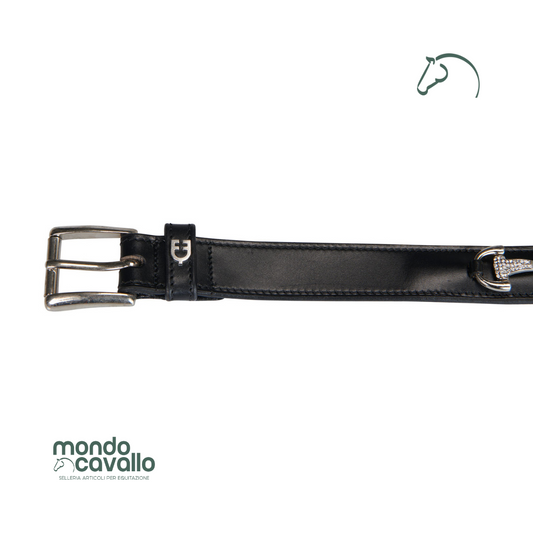 CINTURA IN CUOIO CON FILETTI STRASS