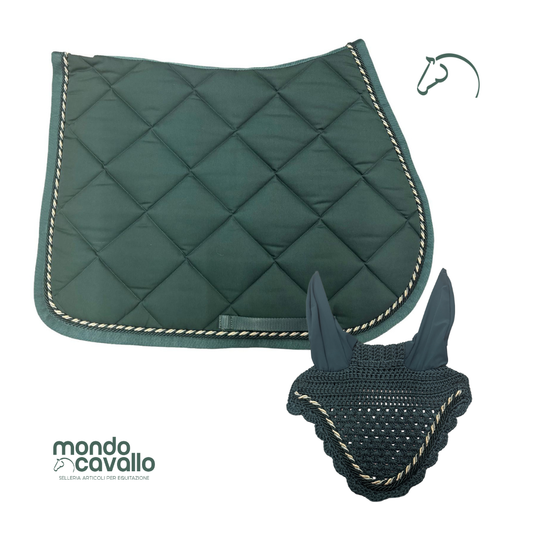 SOTTOSELLA + CUFFIA IN COTONE GREEN ARTEQUI