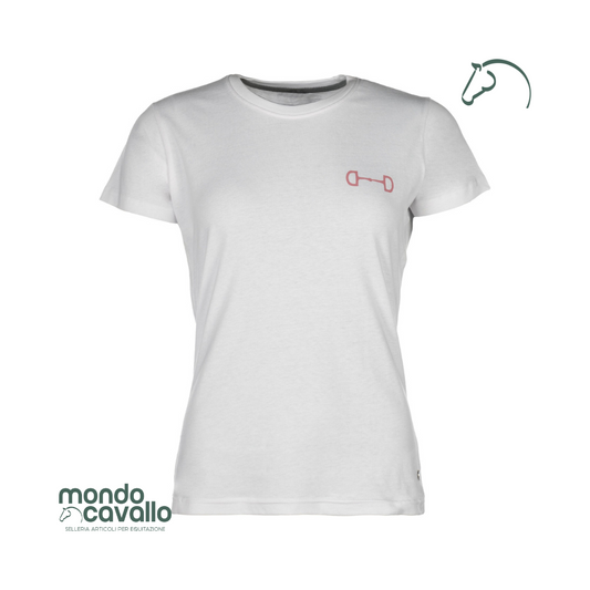 T-shirt in cotone con dettaglio filetto in contrasto marca HKM