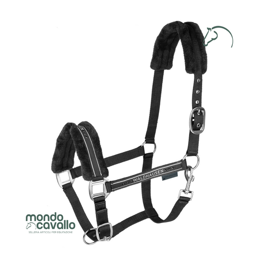 Capezza marca waldhausen con agnellino sintetico e glitter