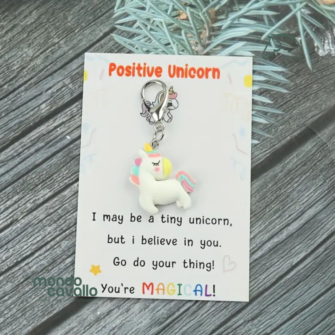 Ciondolo da attaccare alla testiera a forma di unicorno 