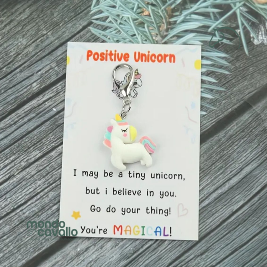 Ciondolo da attaccare alla testiera a forma di unicorno 