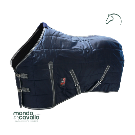 Coperta da box per cavalli colore blu peso 200r