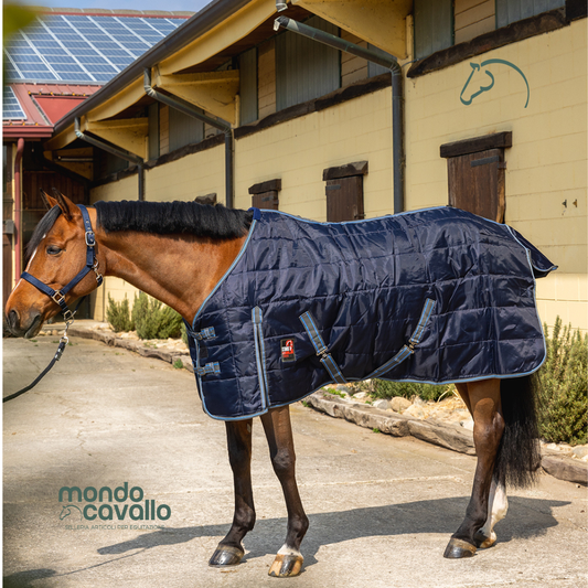 Coperta da box per cavalli colore blu peso 200r