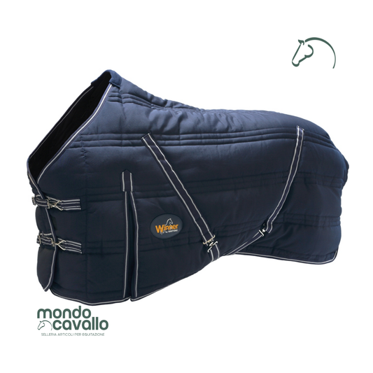 Coperta da box peso 350gr marca winner colore blu