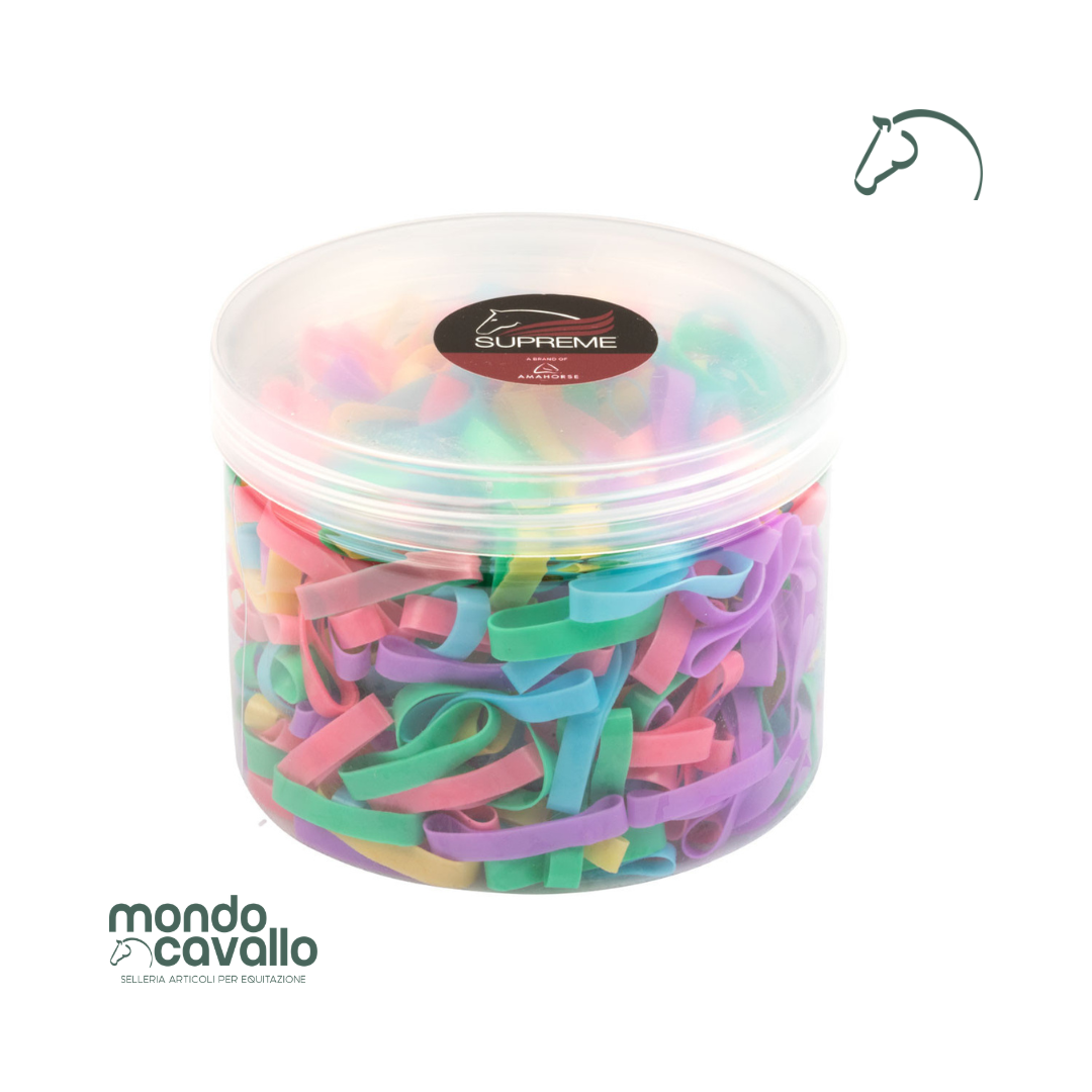 ELASTICI PER CODA E CRINIERA COLORATI