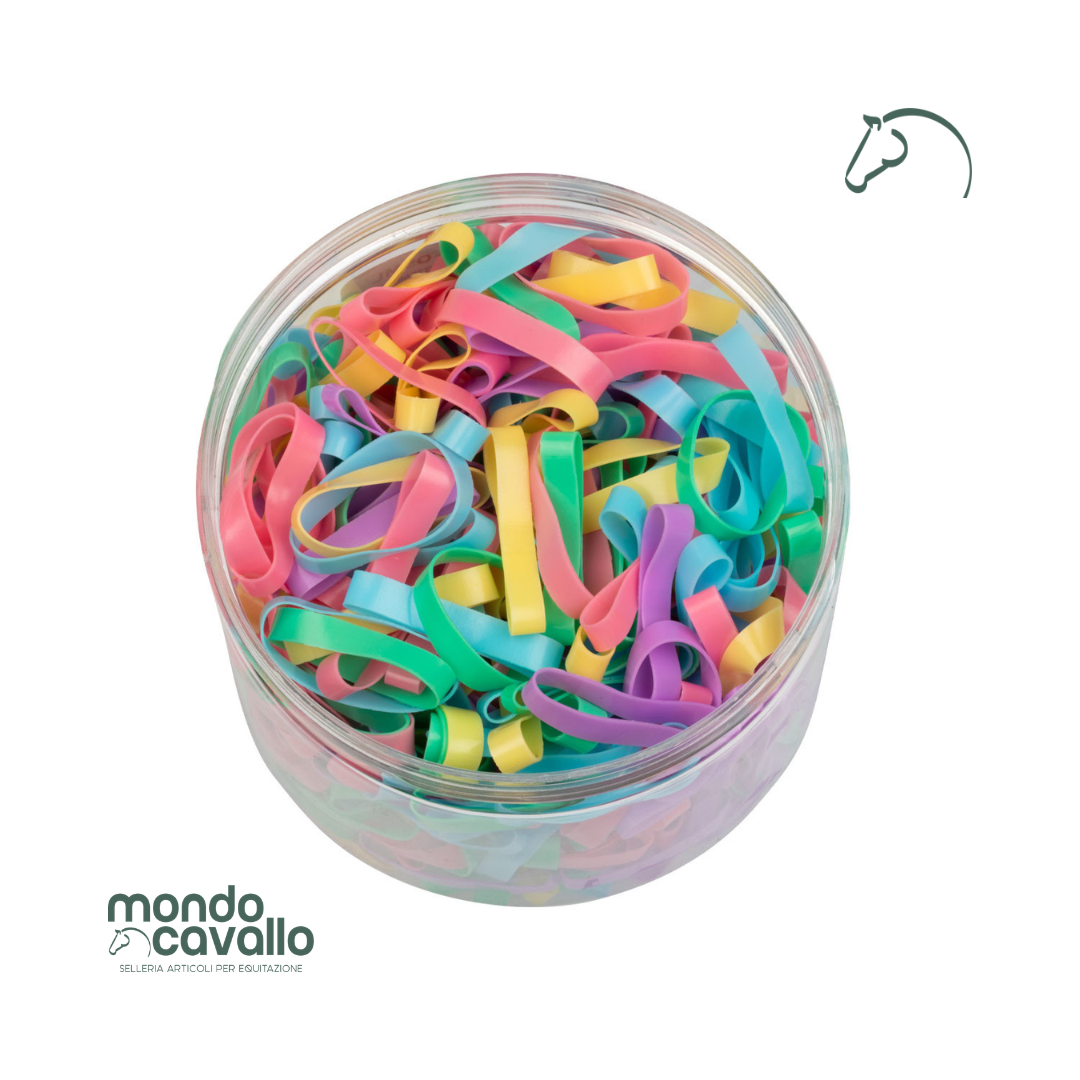 ELASTICI PER CODA E CRINIERA COLORATI