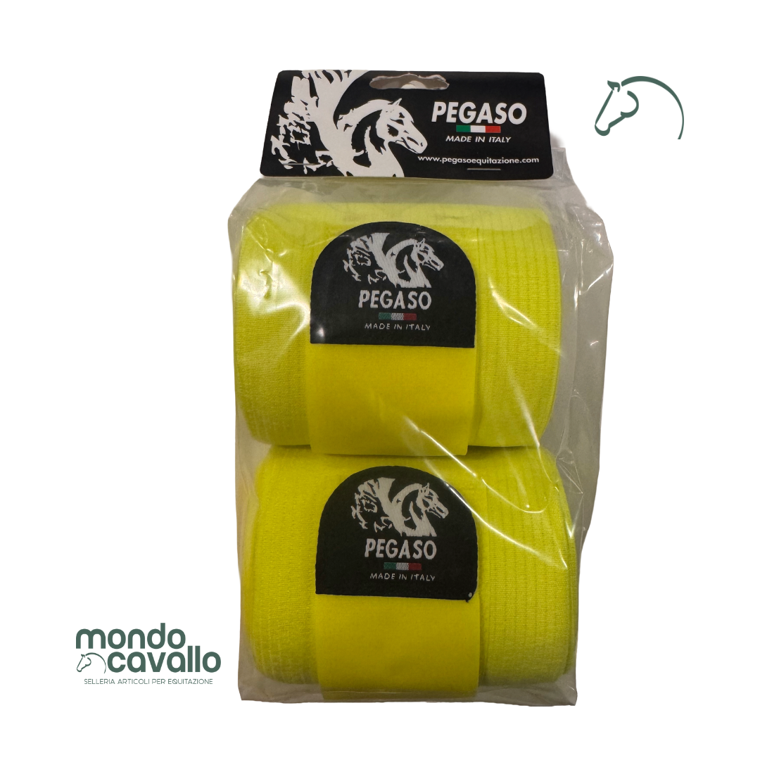 Fasce in pile ed elastico marca pegaso colori fluo