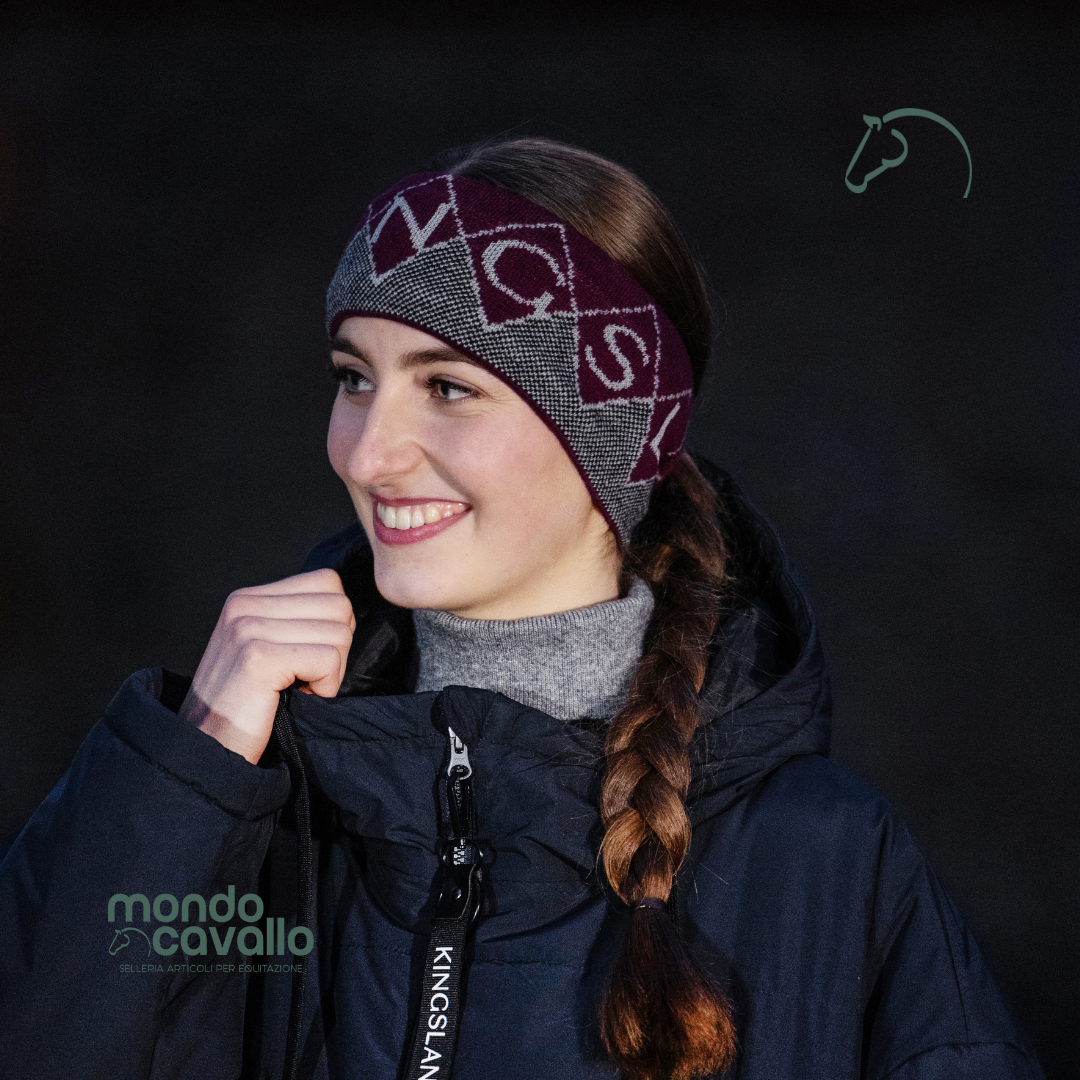 Fascia invernale per testa marca kingsland colore prugna modello mika