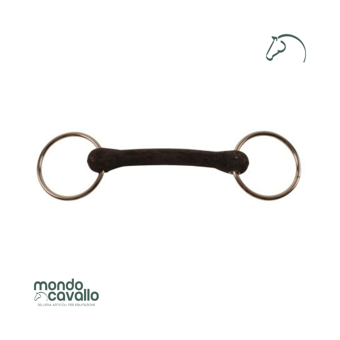 filetto in fomma flessibile colore nero per cavalli giovani
