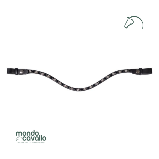 Frontalino HKM forma a U pietre bianche e nere