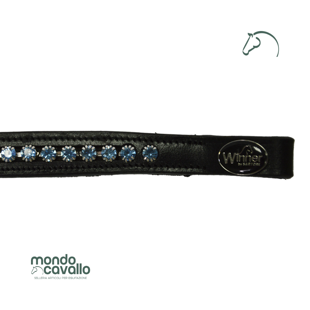 Frontalino con strass azzurri marca winner 