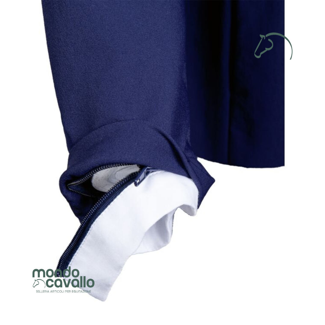 Giacca concorso donna blu HKM con colletti intercambiabili