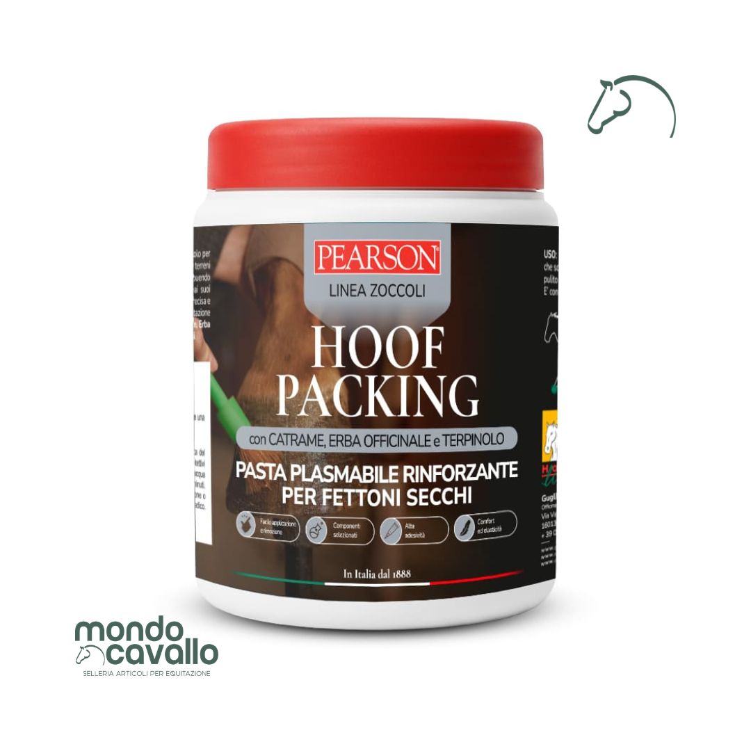 Impacco per zoccoli del cavallo Hoof Packing PEARSON da 1 litro per la cura e il benessere dello zoccolo