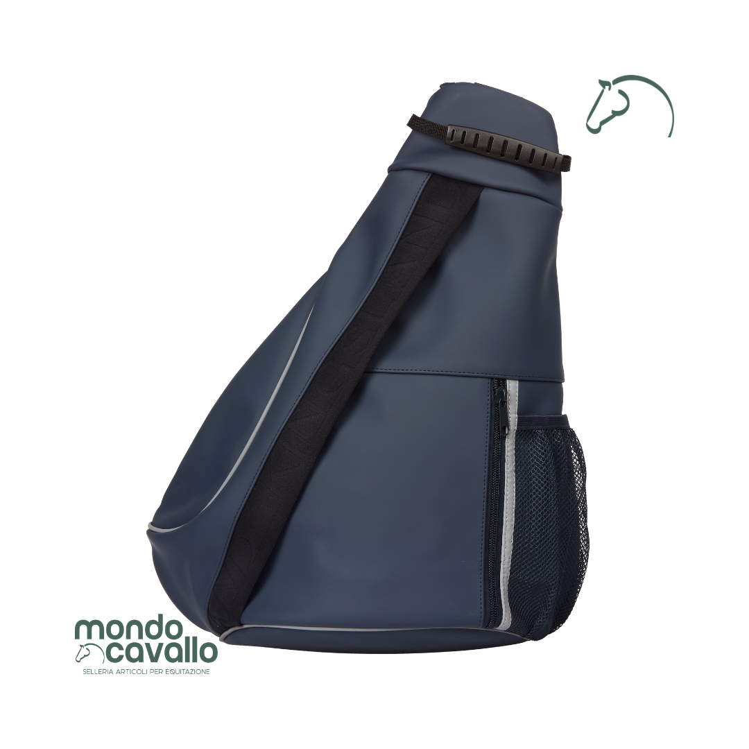 Borsa porta casco in tessuto tecnico colore blu marca kingsland
