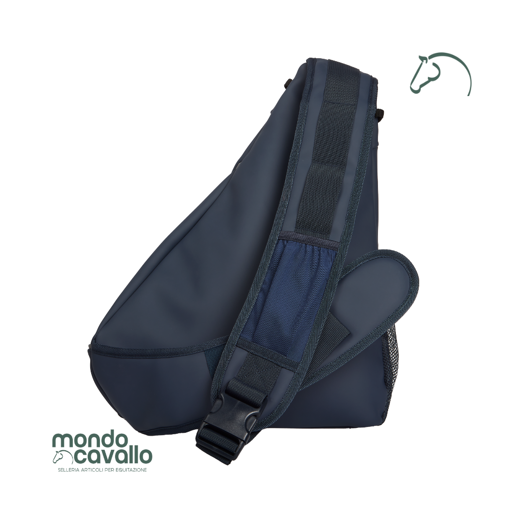 Borsa porta casco in tessuto tecnico colore blu marca kingsland