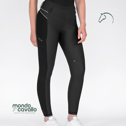 Leggings ELT modello susann con passanti e grip in silicone 