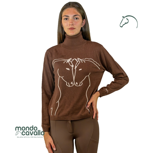Maglione D·istinto Horselove in misto lana merino