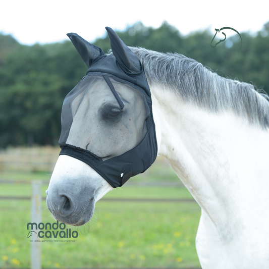 Maschera antimosche busse con rete e lycra