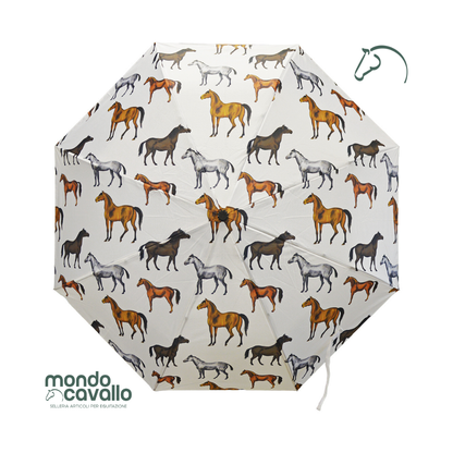 OMBRELLO CON CAVALLI SARTORE