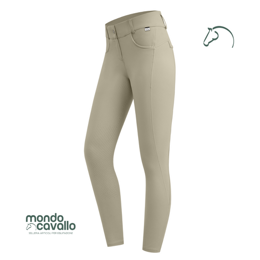 Pantalone tessuto tecnico a vita alta 