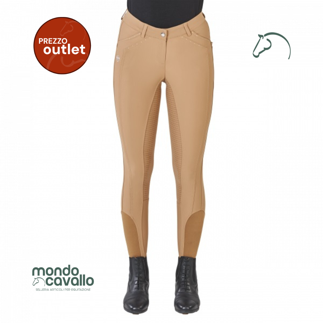 Pantaloni Zaya marca busse con full grip colore beige scuro angolo outlet