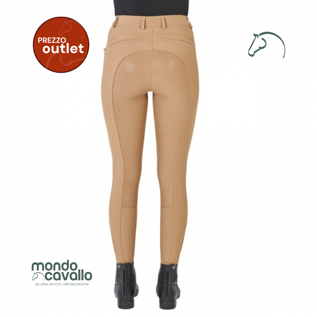 Pantaloni Zaya marca busse con full grip colore beige scuro angolo outlet