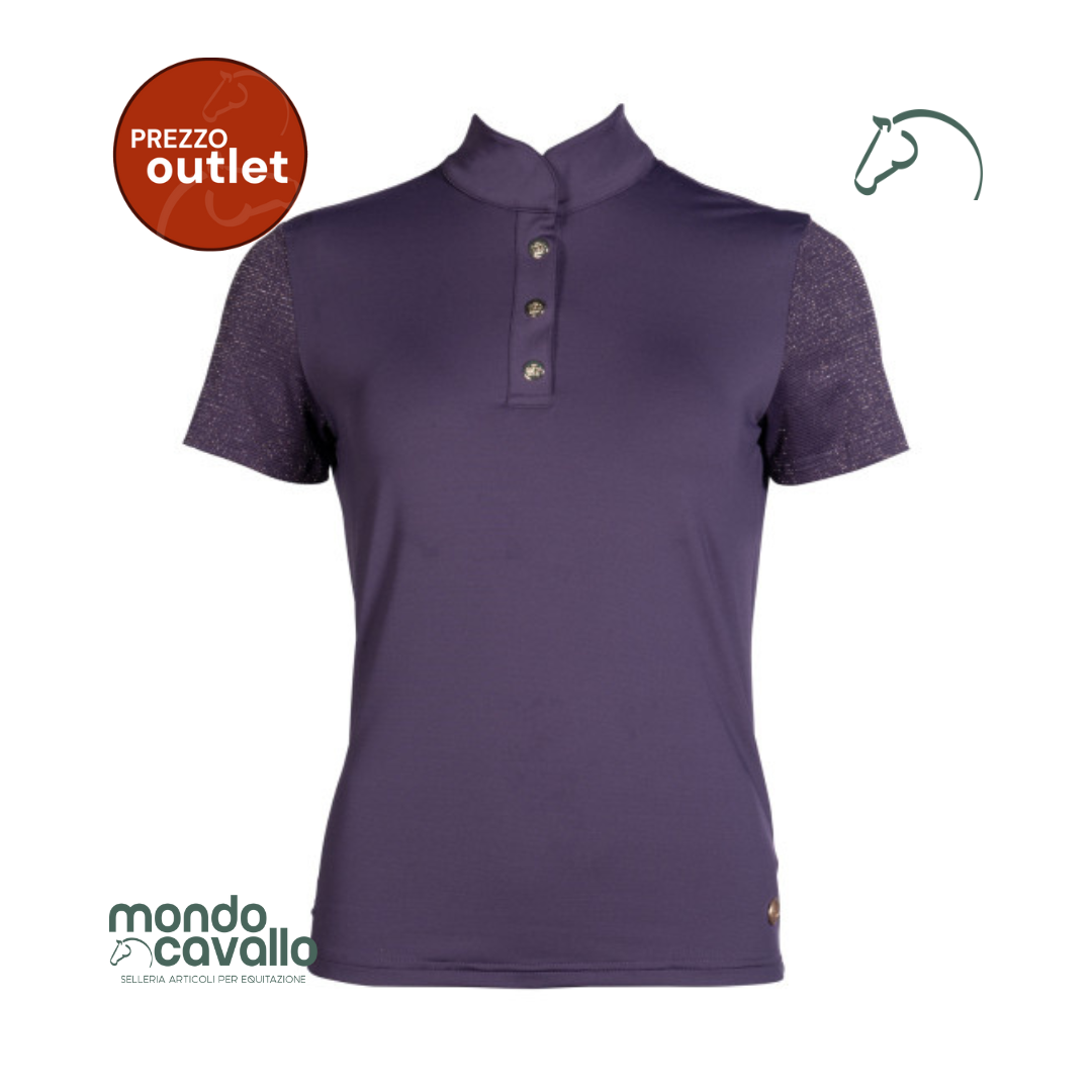 Polo tecnica lavander bay di HKM in tessuto tecnico angolo outlet
