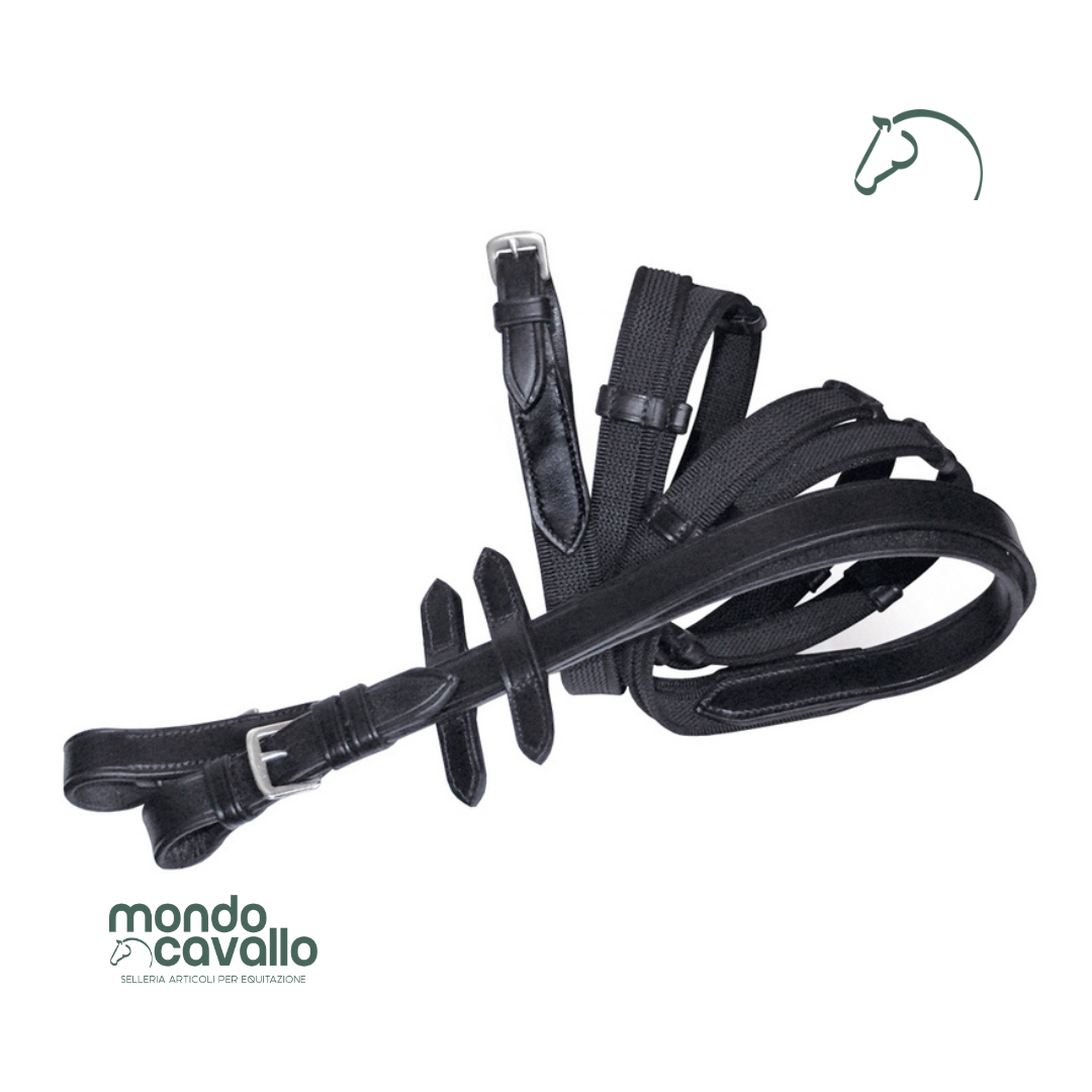 Redini in tela e cuoio con tacche 