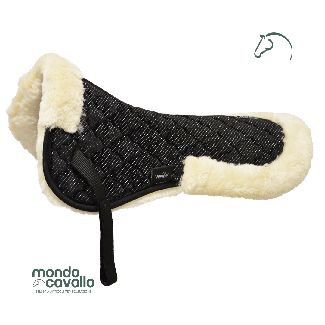 Salvaschiena agnello sintetico con glitter